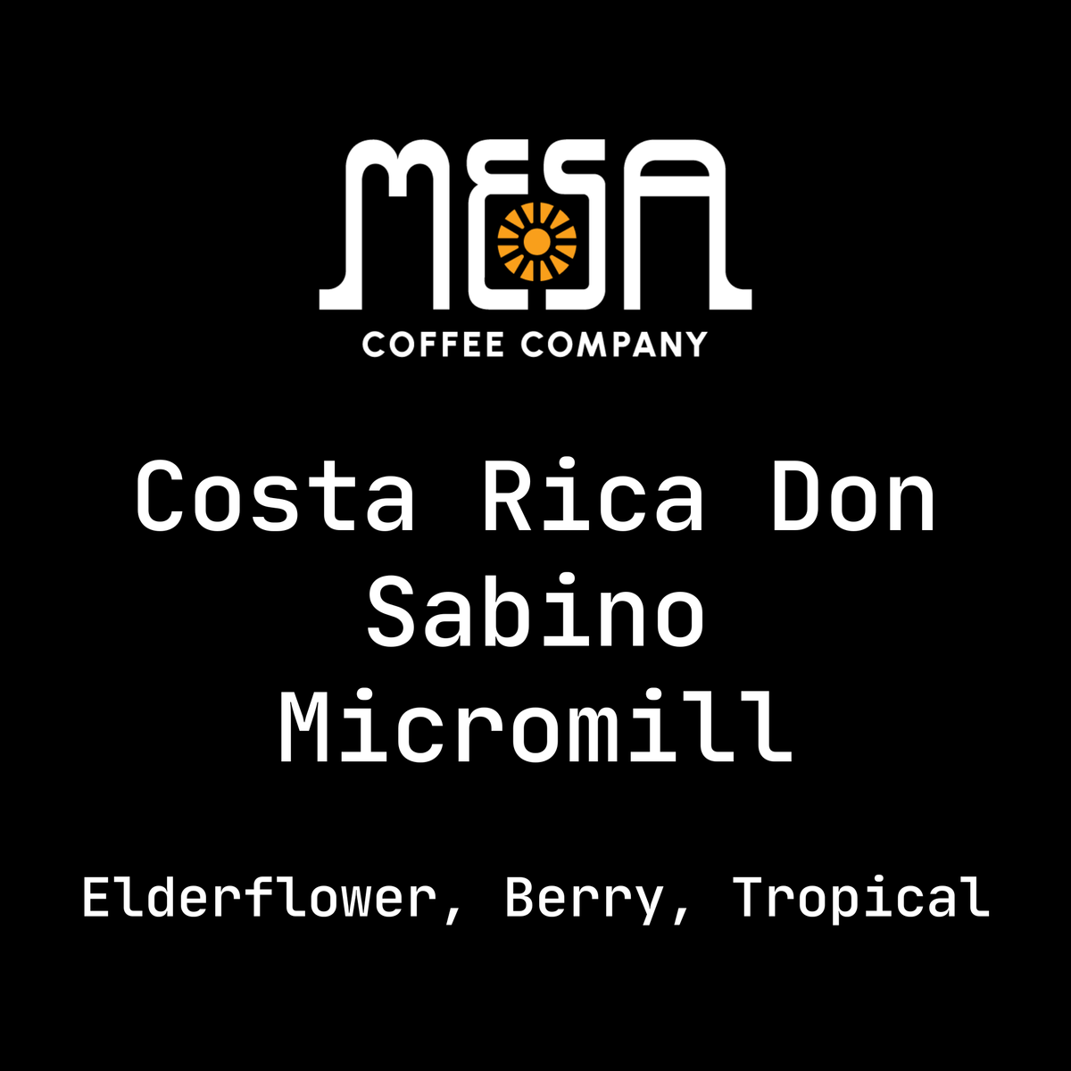Costa Rica Don Sabino Micromill - Elderflower, Berry, Tropical