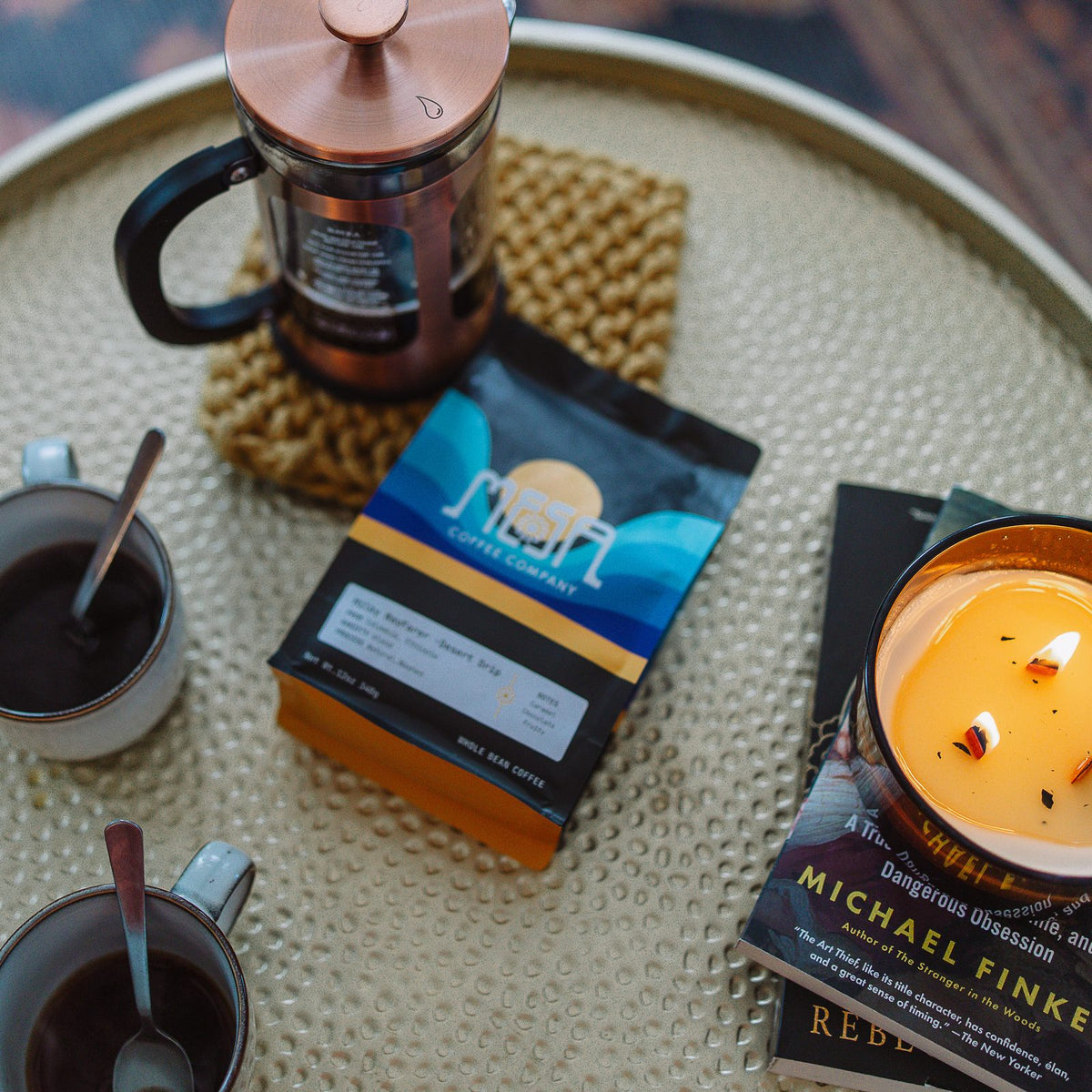 Mesa coffee with a French press